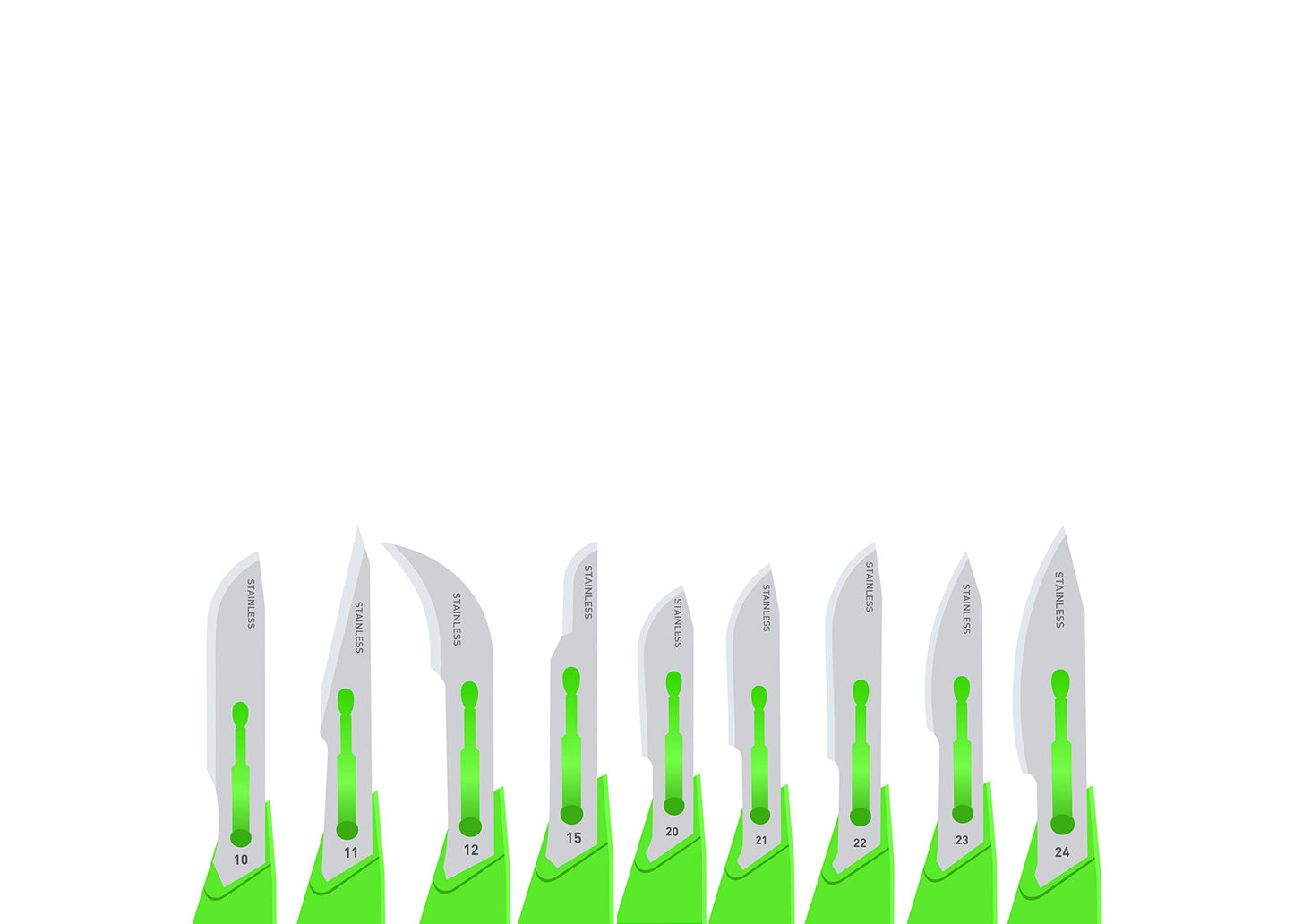 Cynamed Disposable Scalpel Blades| Sharp, Tempered Stainless-Steel Blades | Pack of 10 Sterile Scalpel Knives| Plastic Handle| Individual Pouches| for Dermaplaining, Podiatry, Crafts & More