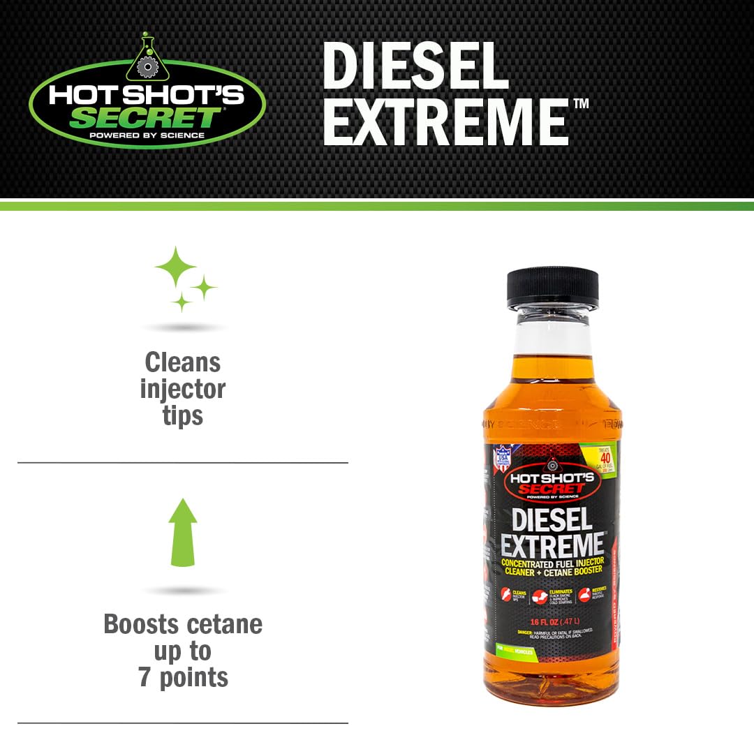 Hot Shot's Secret P040416Z Diesel Extreme Clean and Boost - 16 fl. oz. (Packaging May Vary)