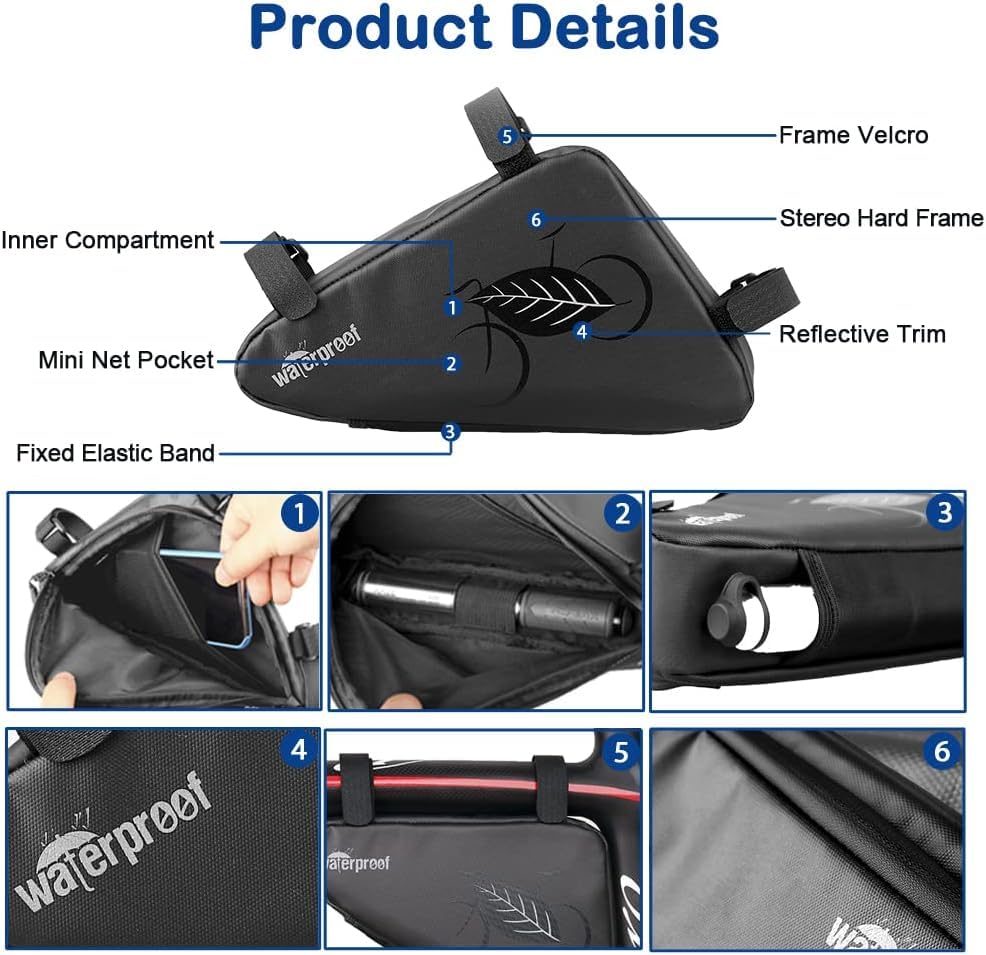 NDakter Bike Repair Kit for Flat Tire Repair, Bicycle Tool Kit Set with Pump Portable for Mountain Road Bike Emergency, Bike Bag with 16 in 1 Multitool and Lever Patch, Accessories for MTB Cycling