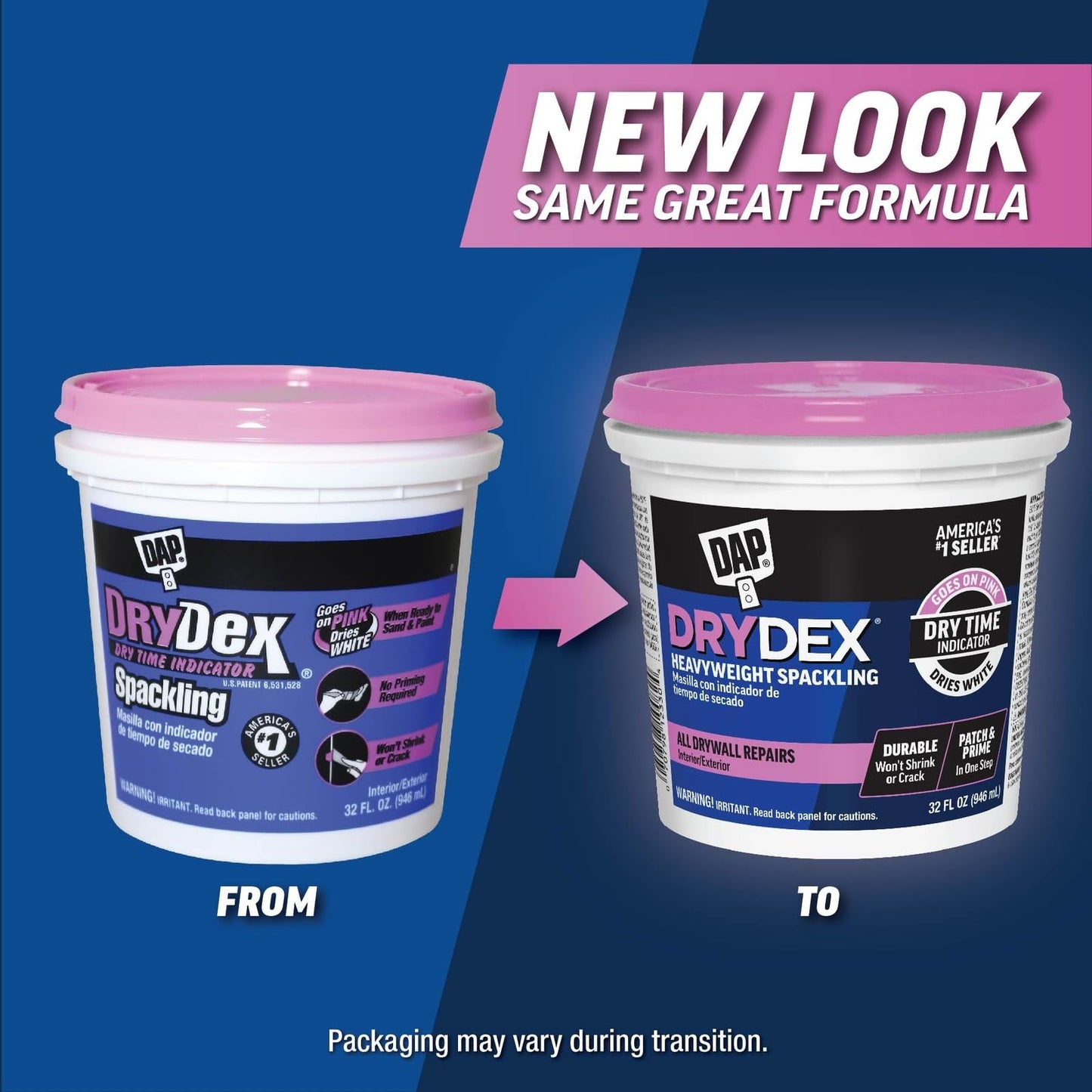 Dap 12330 DryDex Interior/Exterior Spackling, White (1 qt)