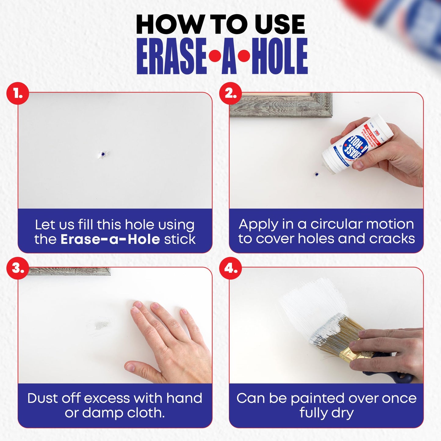 Drywall Repair Putty: A Quick & Easy Solution to Fill The Holes in Your Walls-Also Works on Wood & Plaster (1).5oz…