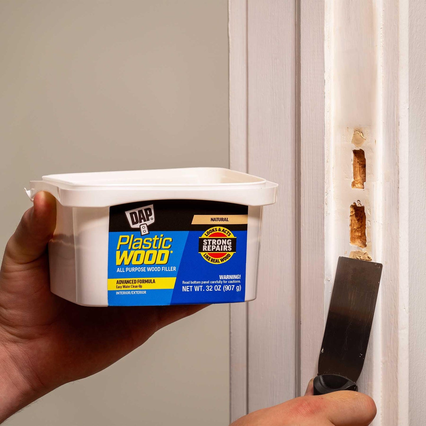 DAP Plastic Wood All Purpose Latex Wood Filler, Natural, 32 Oz (7079800525)