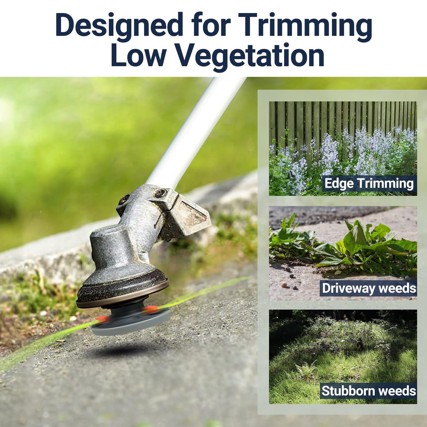 Universal Weed Eater Head, Easy Load String Trimmer Head Replacement Weed Wacker Head for Echo, Ego, Dewalt, Stihl, and Husqvarna, Includes 12pcs 1FT-0.095" Trimmer Line