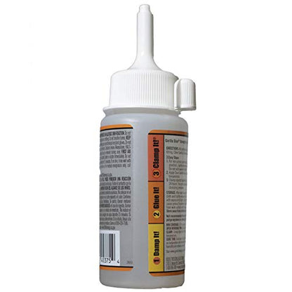 Gorilla Clear Glue, 3.75 Ounce Bottle (Pack of 1) - Crystal Clear, All Purpose, and Water Resistant
