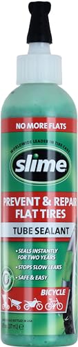 Slime 10003 Bike Tube Puncture Repair Sealant, Prevent and Repair, Suitable for All Bicycles, Non-Toxic, Eco-Friendly, 8oz Bottle