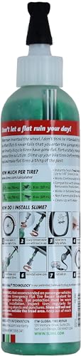 Slime 10003 Bike Tube Puncture Repair Sealant, Prevent and Repair, Suitable for All Bicycles, Non-Toxic, Eco-Friendly, 8oz Bottle