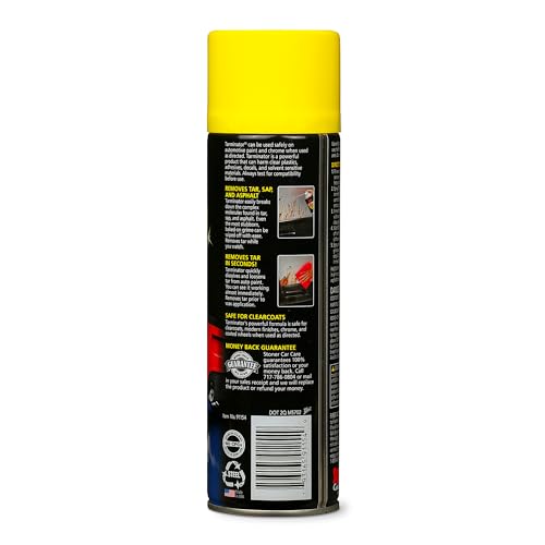 Stoner Car Care 91154 Tarminator Tar, Sap, and Asphalt Remover Spray - Fast Acting Tar and Tree Sap Remover for Cars, Trucks, RVs, Motorcycles, Boats - Safe on Paint, Clear Coat, and Chrome - 10 oz
