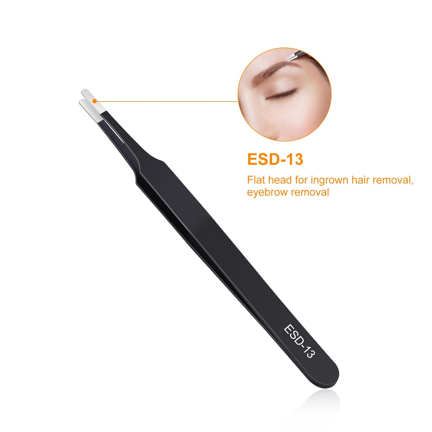 kaverme 3PCS Precision Tweezers Set, Upgraded Anti-Static Stainless Steel of Tweezers, for Electronics, Soldering, Laboratory Work, Jewelry-Making, Model, Craft