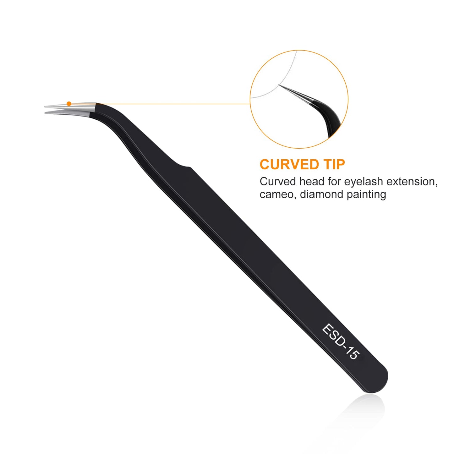 kaverme 9PCS Precision Tweezers Set, Upgraded Anti-Static Stainless Steel of Tweezers, for Electronics, Soldering, Laboratory Work, Jewelry-Making, Model, Craft