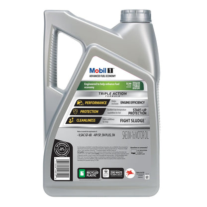Mobil 1 Advanced Fuel Economy Full Synthetic Motor Oil 0W-16, 5 Quart