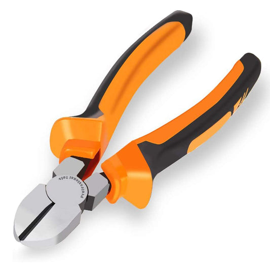 BOENFU Wire Cutter for Artificial Flowers and Crafts, 6 inch Side Cutters Chicken Wire Cutters Heavy Duty Diagonal Cutting Pliers Wire Clippers, Orange