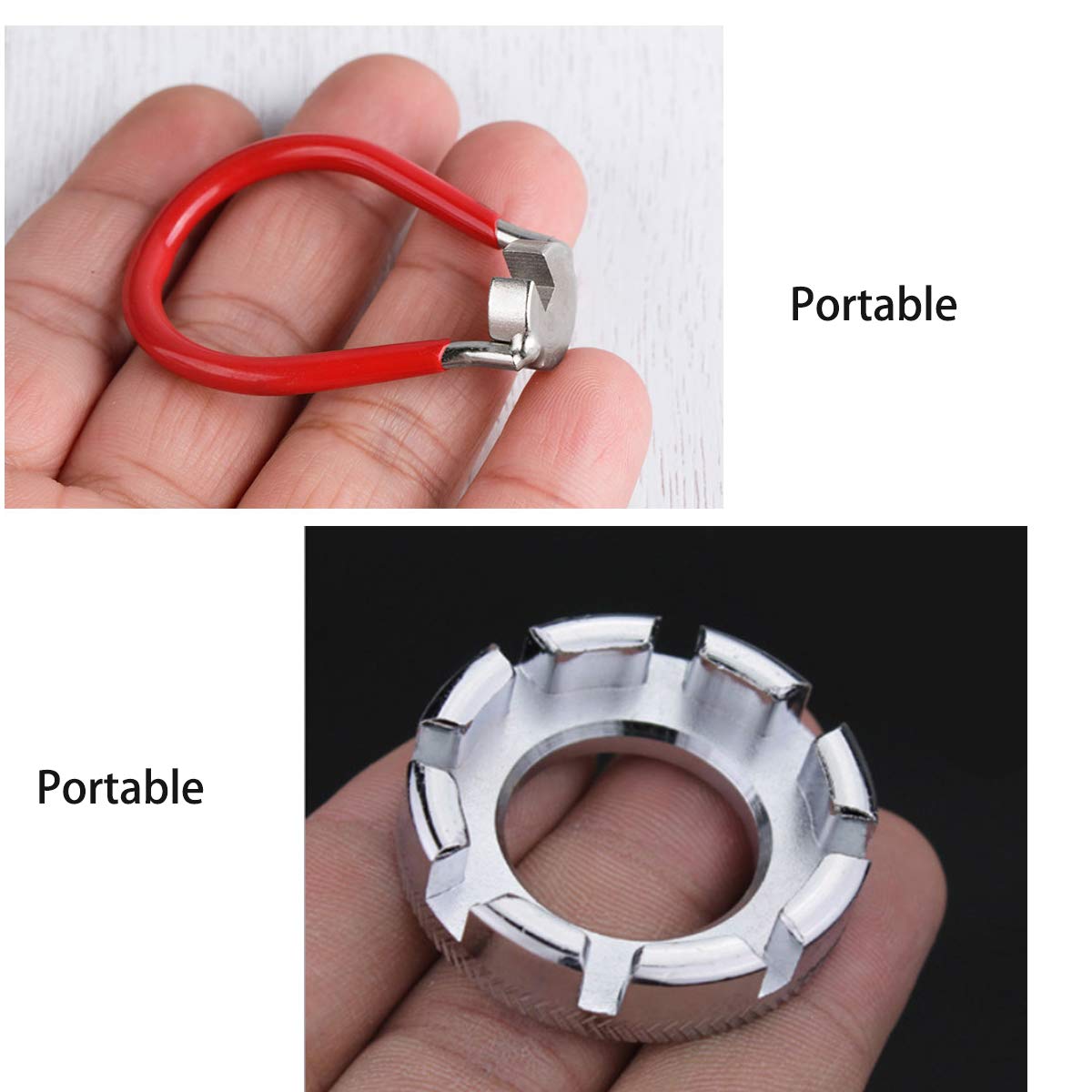 Bike Spoke Adjustment Wrench Bicycle Rim Truing Tool Set of 2