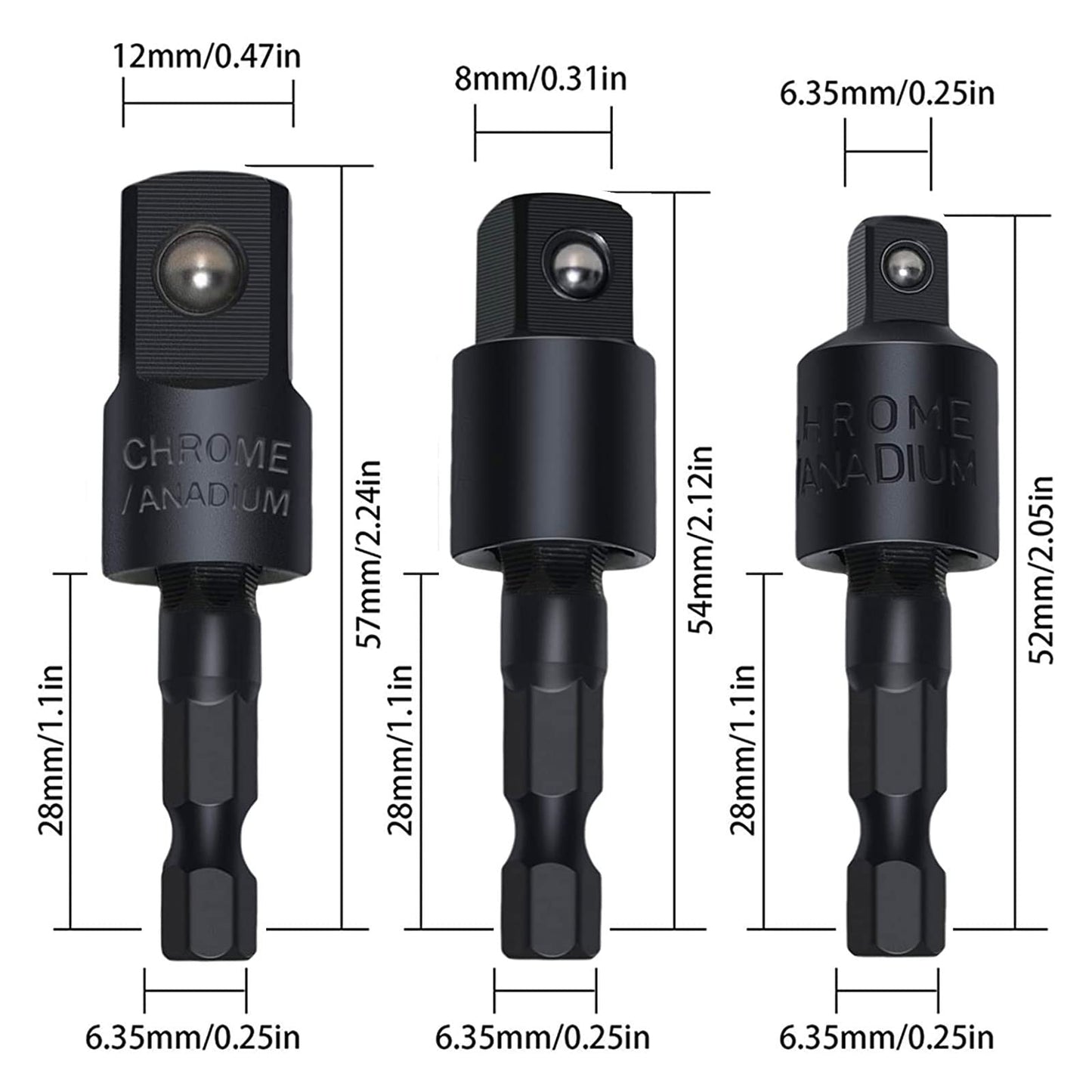 17 Pcs Flexible Drill Bit Extension 105 Degree Right Angle Drill Adapter,360° Rotatable 1/4 3/8 1/2" Impact Grade Socket Adapter Set,90° Angled Bits,Super Bit Shaft Extension Bits,Screwdriver Bit Set