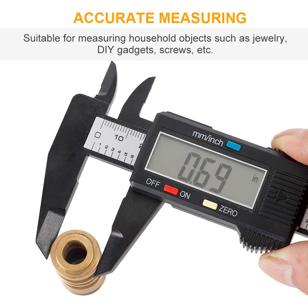 Digital Caliper, 0-6 inches Caliper with Large LCD Screen, Auto - Off Feature, Inch and Millimeter Conversion Measuring Tool, Perfect for Household/DIY Measurment, etc
