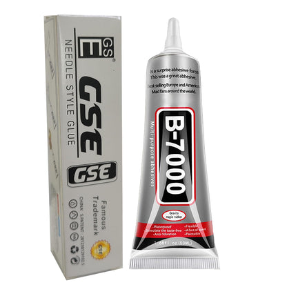 B7000 Jewelry Glue for Making, 1PCS 50ML/1.69 fl oz Clear Adhesive for Rhinestone, Fabric, Multipurpose Super B-7000 for Phone Repair, Nail Art, Wood, Glass, Charms