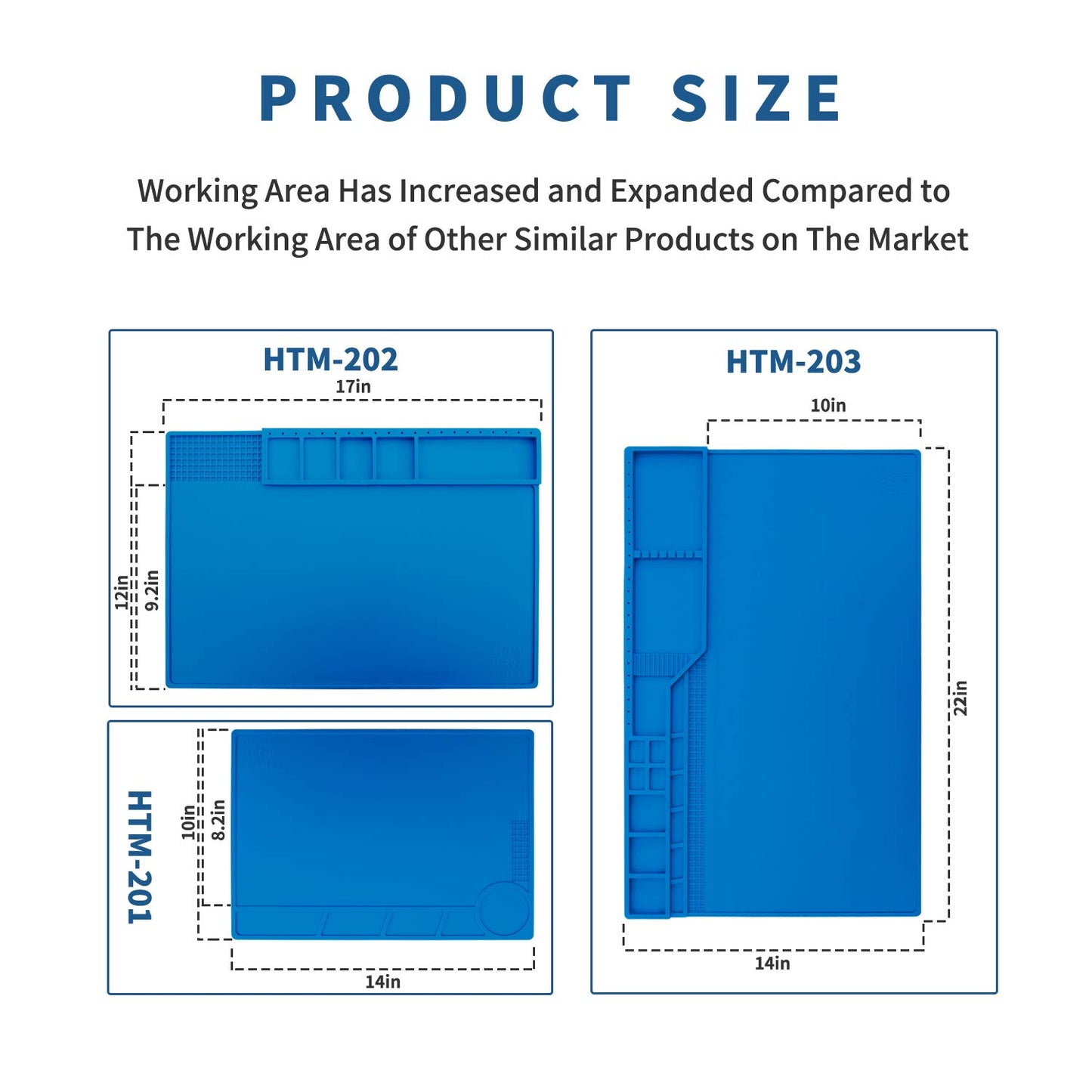 Hengtianmei Heat Insulation Silicone Repair Mat with Scale Ruler and Screw Position for Soldering Iron, Phone and Computer Repair Size: 14 x 10 Inches (H-201)