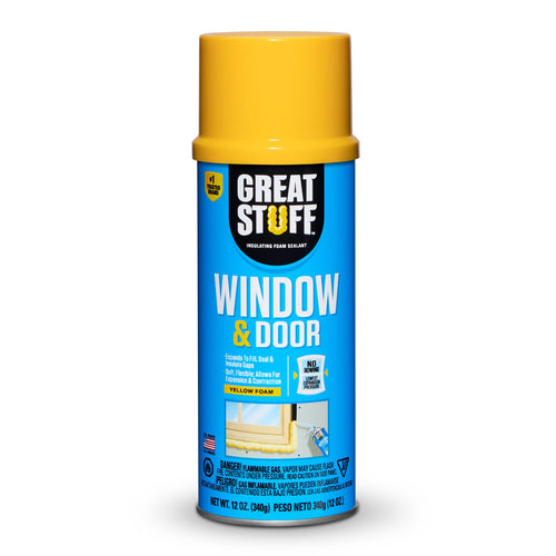 Great Stuff Window & Door 175437 12 oz Insulating Foam Sealant, Yellow