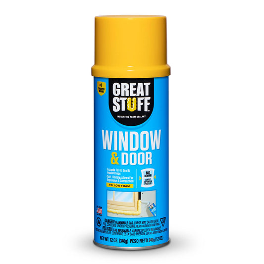 Great Stuff Window & Door 175437 12 oz Insulating Foam Sealant, Yellow
