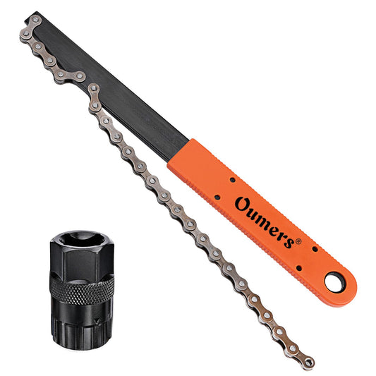 Bike Chain Tools Kit, Upgrade Rotor Lockring Removal Wrench & Chain Whip with Cassette/Bicycle Flywheel Remover Sprocket Remover Tool Pack