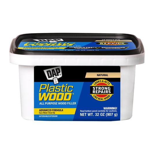 DAP Plastic Wood All Purpose Latex Wood Filler, Natural, 32 Oz (7079800525)