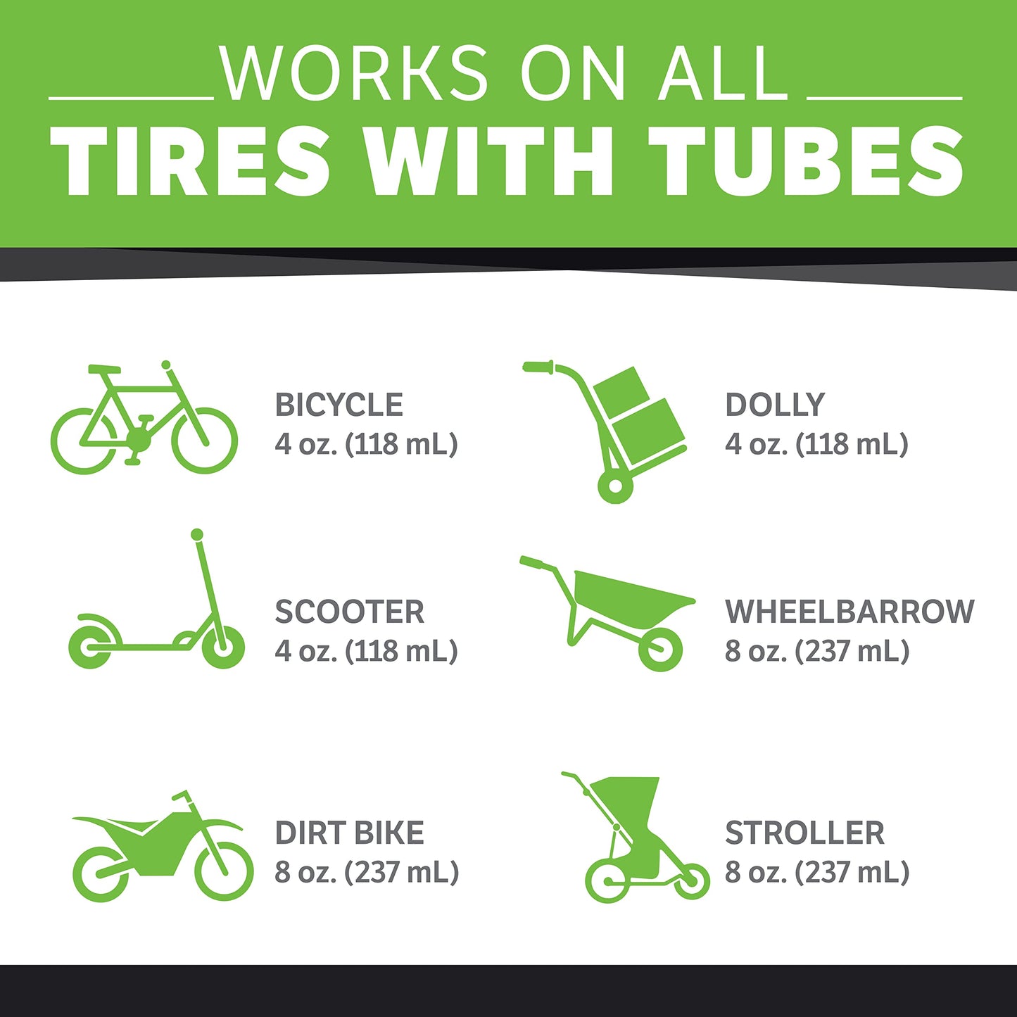 Slime 10003 Bike Tube Puncture Repair Sealant, Prevent and Repair, Suitable for All Bicycles, Non-Toxic, Eco-Friendly, 8oz Bottle