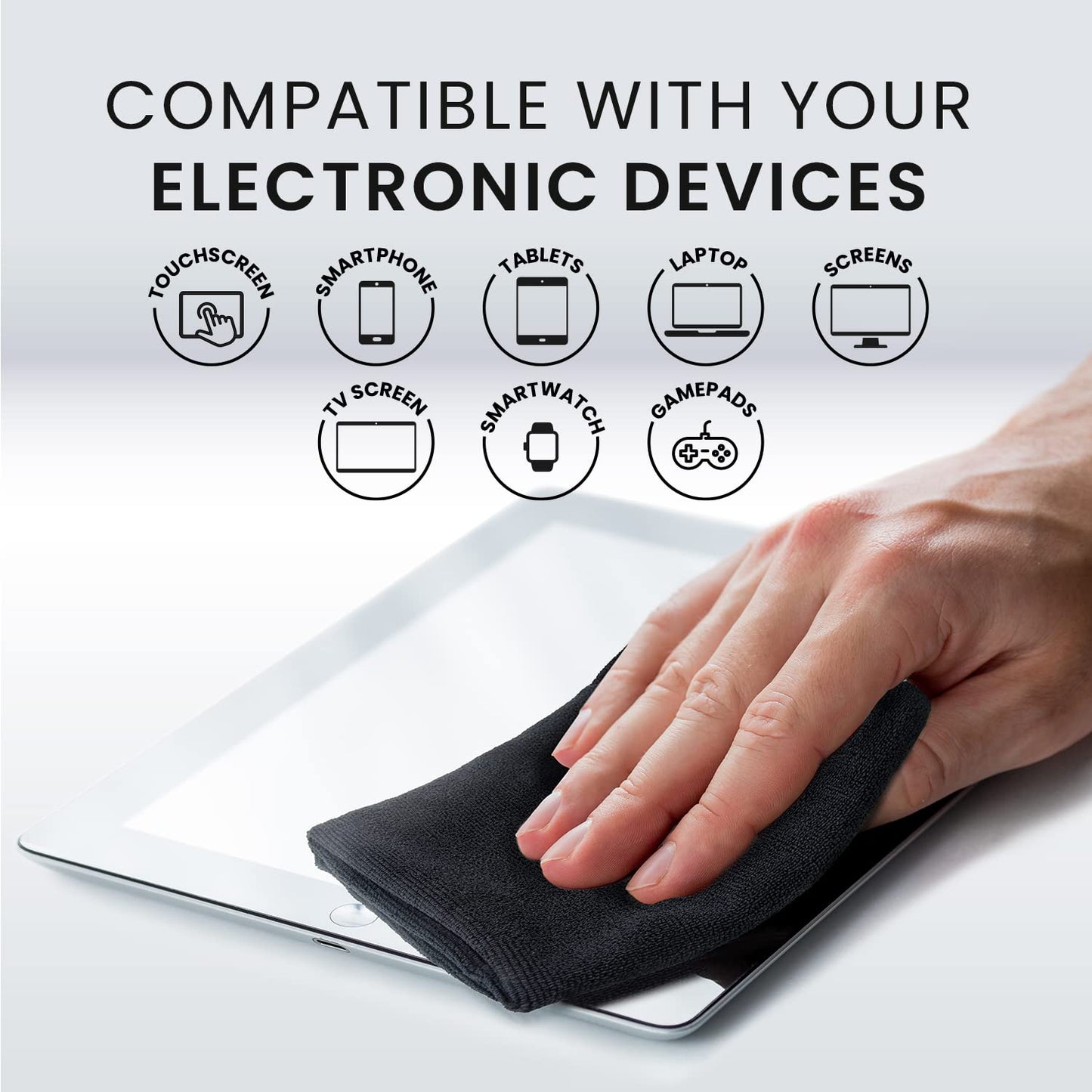Electronic Wipes Screen Cleaner Streak-Free [2 Pack x40] Computer Screen Wipes, TV Screen Cleaner Wipes, Monitor Wipes for Smart TV, Laptop, iPhone, ipad and more - [Microfiber Cloth + 80 Wipes]