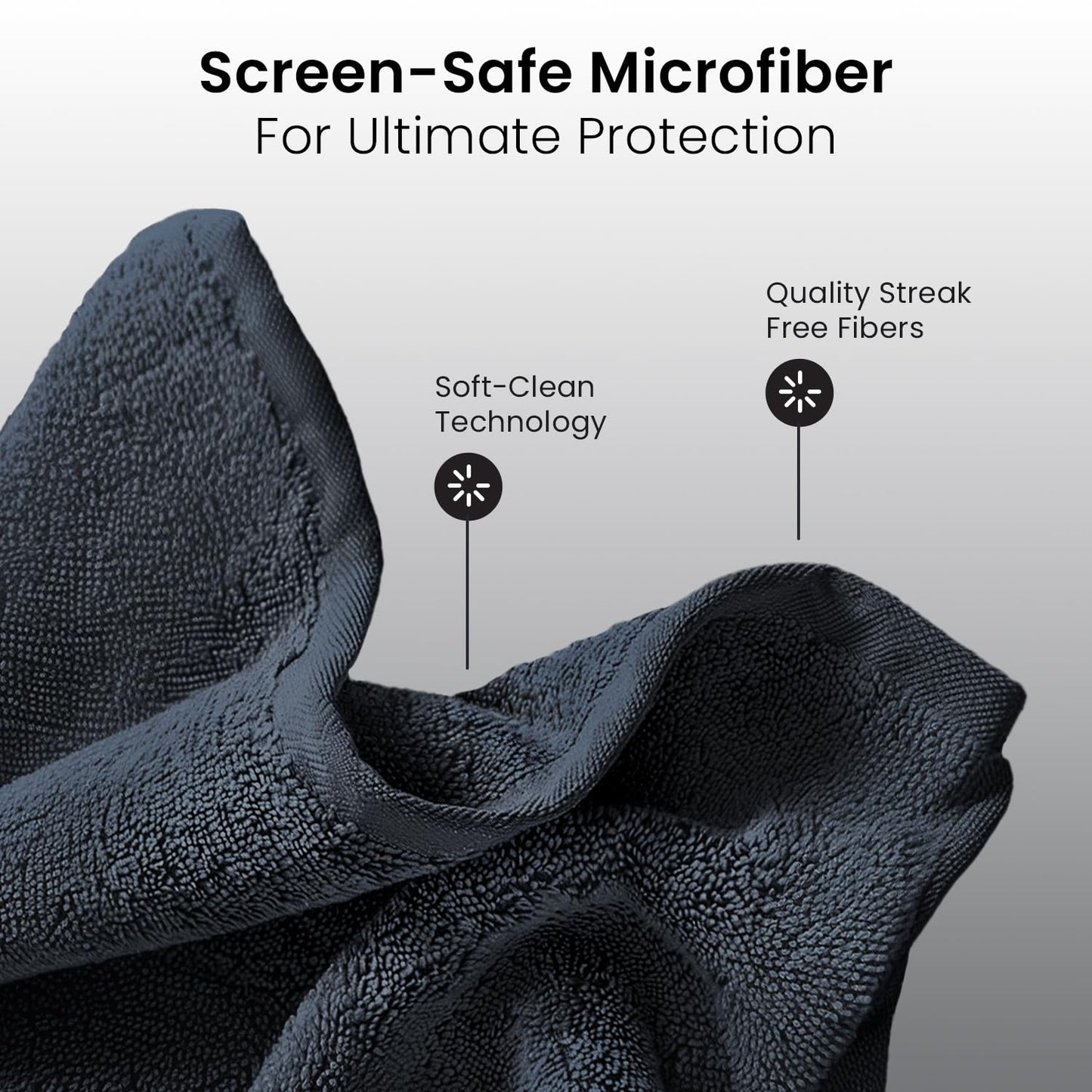 Electronic Wipes Screen Cleaner Streak-Free [2 Pack x40] Computer Screen Wipes, TV Screen Cleaner Wipes, Monitor Wipes for Smart TV, Laptop, iPhone, ipad and more - [Microfiber Cloth + 80 Wipes]