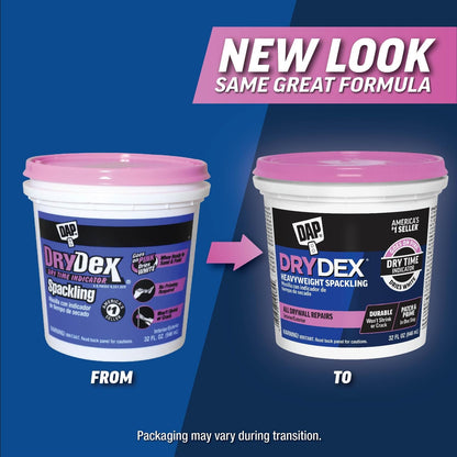 Dap 12330 DryDex Interior/Exterior Spackling, White (1 qt)