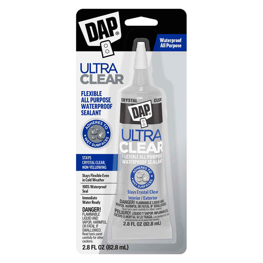 DAP Ultra Clear All Purpose Sealant, Crystal Clear, 2.8 oz (7079800952)