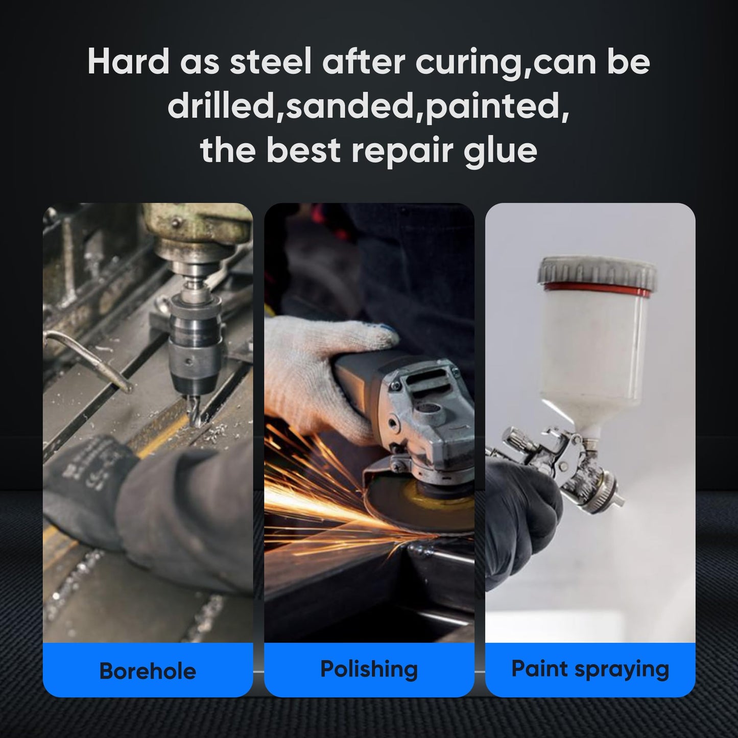 Metal Glue, 1.76 oz Heavy Duty Weld Waterproof Epoxy Casting Adhesive, The Strongest Welding and Liquid Filler for Metals, Plastics, Stainless Steel,Cement, Ceramics,Wide Range of Materials at Once!