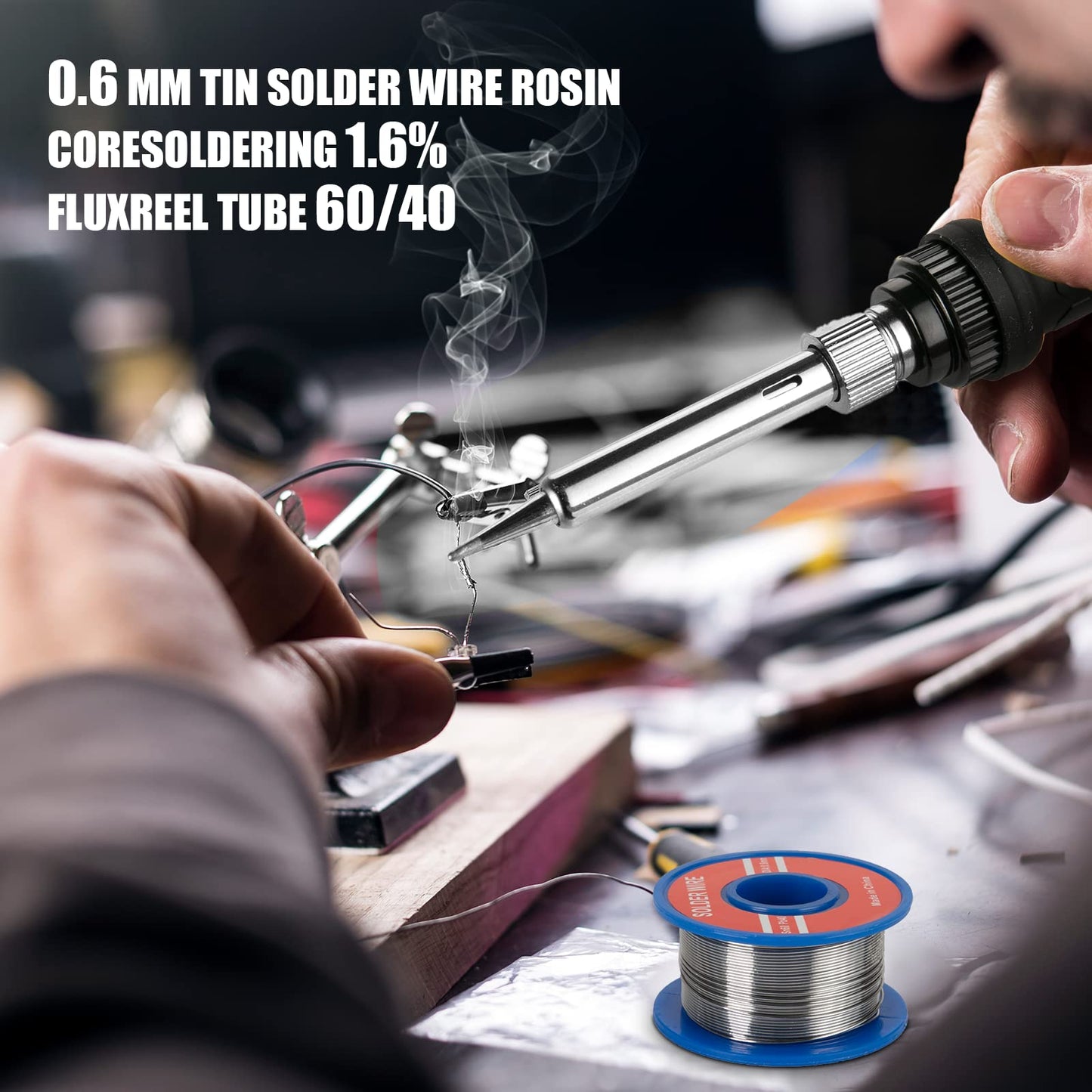 Soldering Iron Kit, 60W Soldering Iron with 5pc Interchangeable Tips, 10-in-1 Adjustable Temperature Solder Welding Tools, Fast Heating, Electronic Repair, 110V