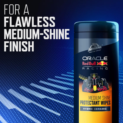 Armor All Podium Series Hybrid Ceramic Medium Shine Protectant Wipes, 25 Count, Interior Car Wipes Developed in Collaboration With Oracle Red Bull Racing