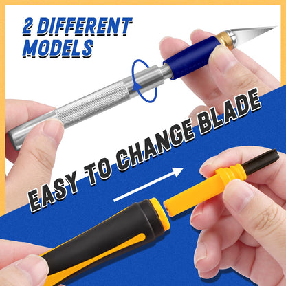 DIYSELF Exacto Knife, 22 Pack Exacto Knife Set with Exacto Blades, Craft Knife for Art, Stencil, Scrapbooking, and Modeling, Hobby Knife, Precision, Art Knives Kit, Pumpkin Carving Tools