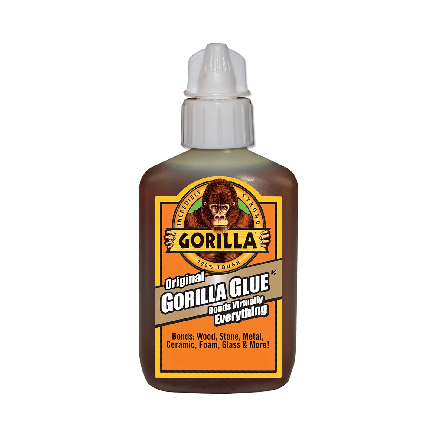 Gorilla Original Gorilla Glue, Waterproof Polyurethane Glue, 2 Ounce Bottle, Brown, (Pack of 1)