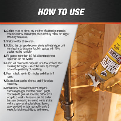 DAP Touch 'n Foam Mouse Shield Foam Sealant & Blocker, Off White, 12 Oz (7565012506)