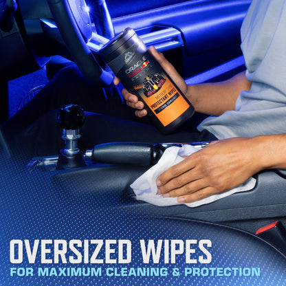 Armor All Podium Series Hybrid Ceramic Medium Shine Protectant Wipes, 25 Count, Interior Car Wipes Developed in Collaboration With Oracle Red Bull Racing